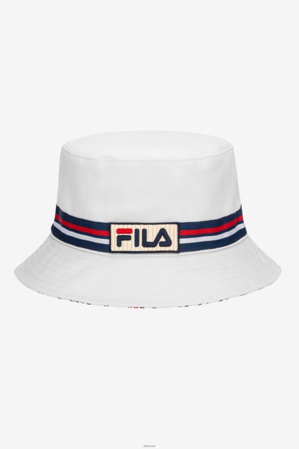 branco FILA chapéu bucket reversível branco fila HXJFD989
