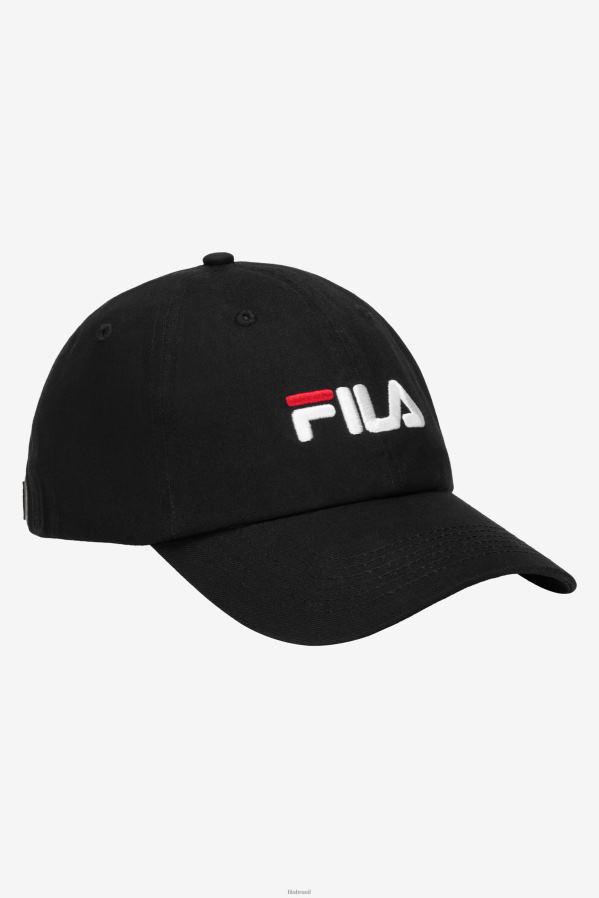 preto FILA boné de beisebol com logotipo bordado fila preto HXJFD992