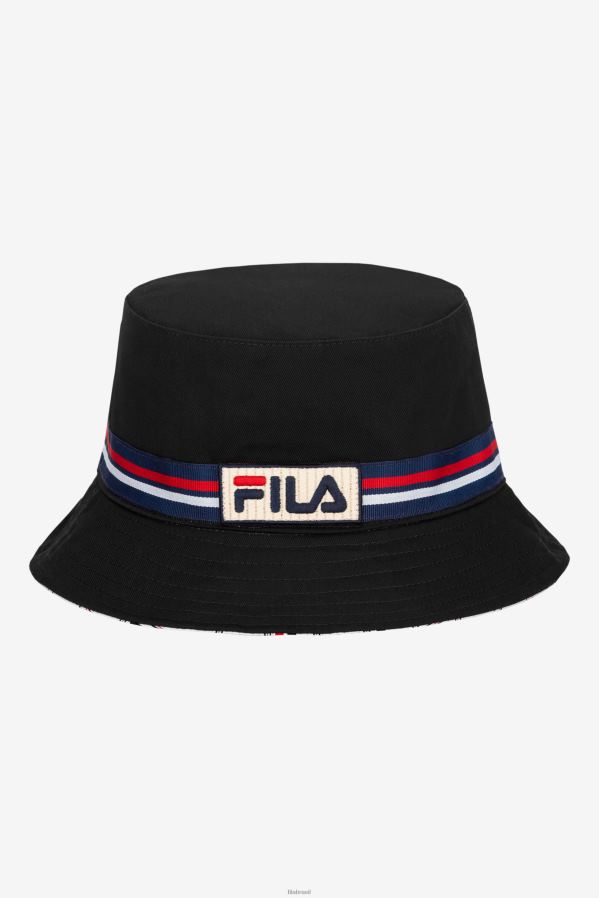 preto FILA chapéu bucket fila preto reversível HXJFD988