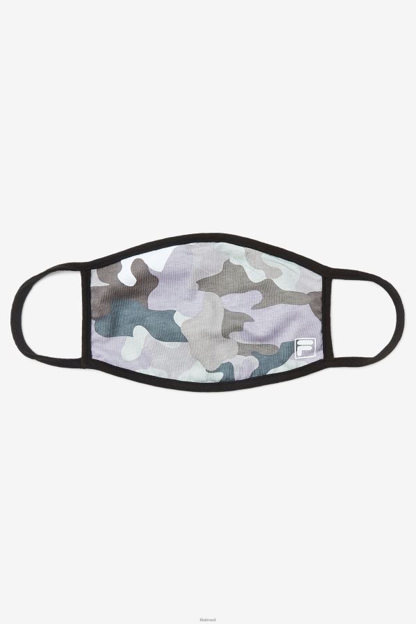 camuflagem cinza FILA máscara facial camuflada cinza fila camuflada cinza HXJFD1037