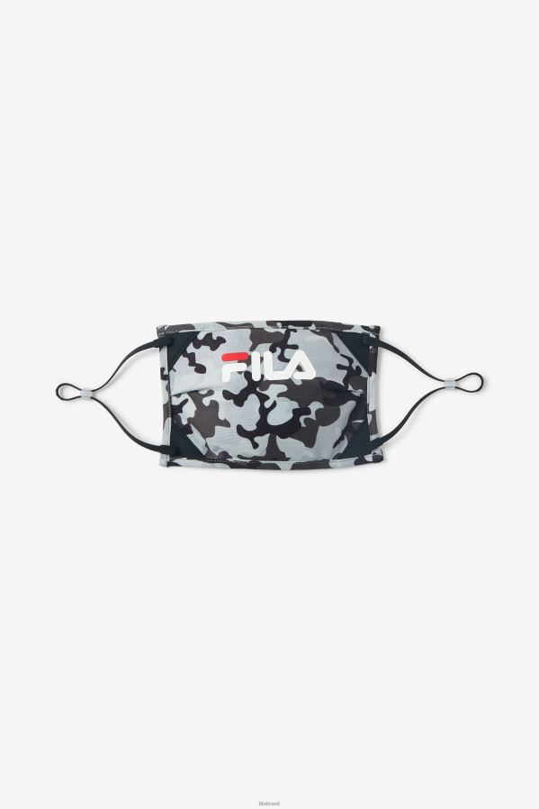 camuflagem preta/cinza FILA máscara facial ajustável preto/cinza camo fila HXJFD1049