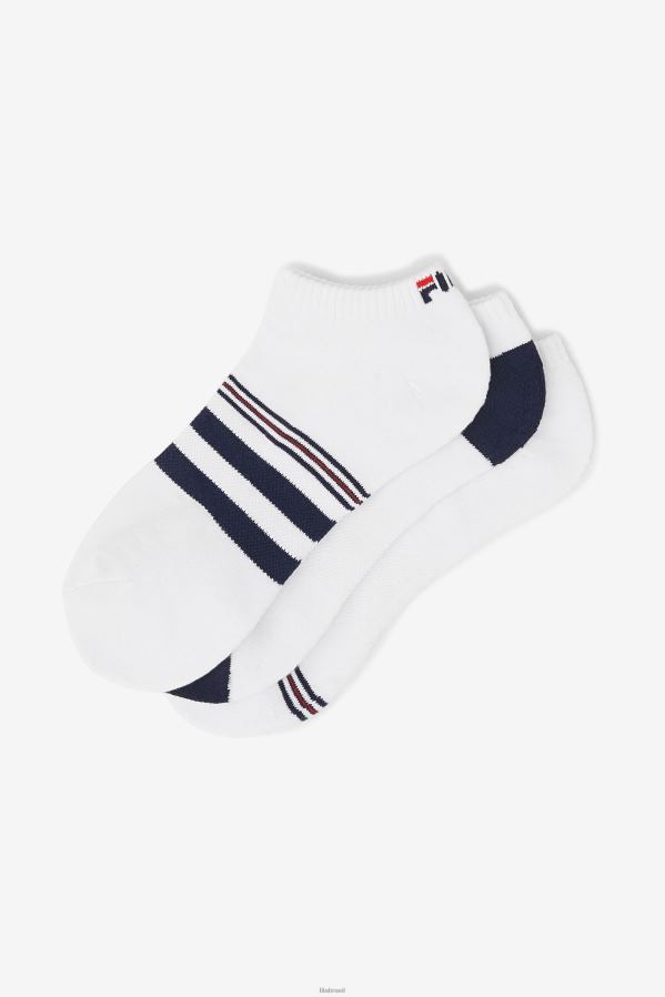 branco FILA meia fila masculina branca listrada no show com 3 unidades HXJFD1089