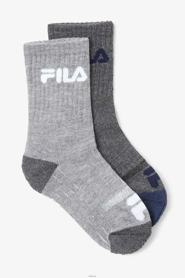 cinza multi FILA Meia de tripulação acolchoada infantil fila cinza multi, pacote com 6 HXJFD1072