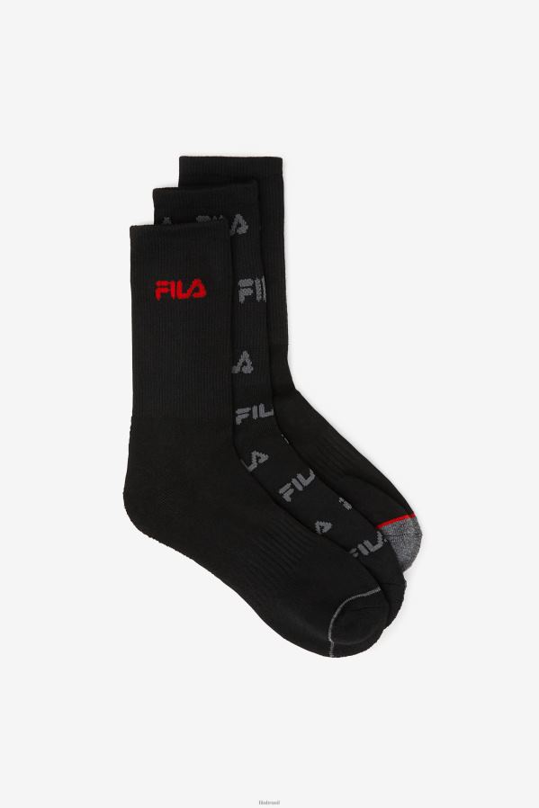 preto FILA meia fila infantil preta com 6 unidades HXJFD1057