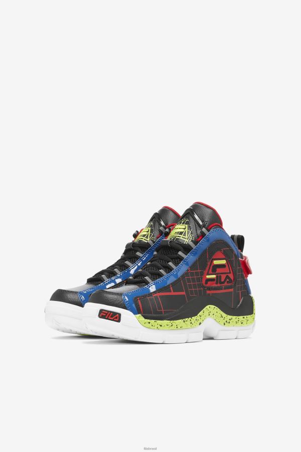 preto/azul/vermelho FILA fila grant hill 2 infantil grande preto/azul/vermelho HXJFD2087