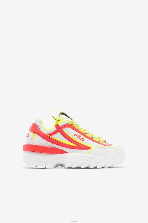 branco/coral ardente/amarelo FILA fila branco/fiery coral/amarelo disruptor infantil 2 exp HXJFD2188