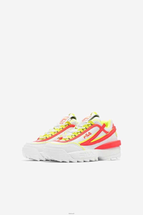 branco/coral ardente/amarelo FILA fila branco/fiery coral/amarelo disruptor infantil 2 exp HXJFD2188