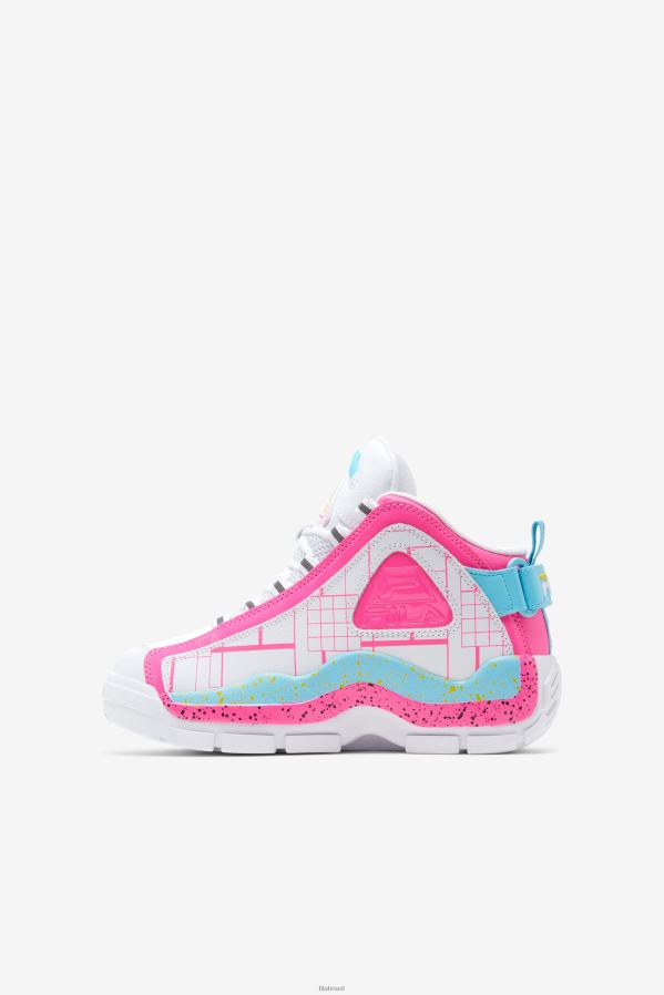 peixe branco/rosa/azul FILA Grant Hill 2 fila infantil branco/rosa/azul HXJFD2216