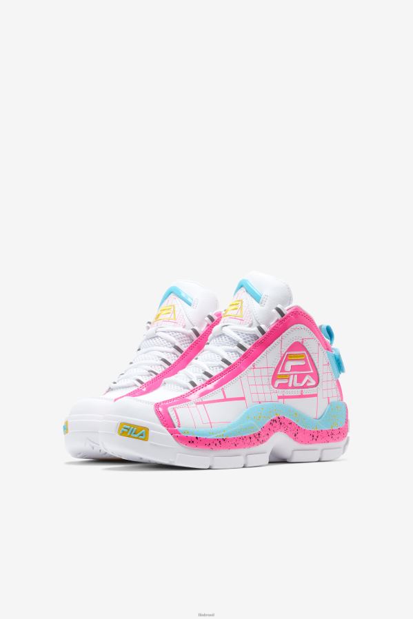 peixe branco/rosa/azul FILA Grant Hill 2 fila infantil branco/rosa/azul HXJFD2216