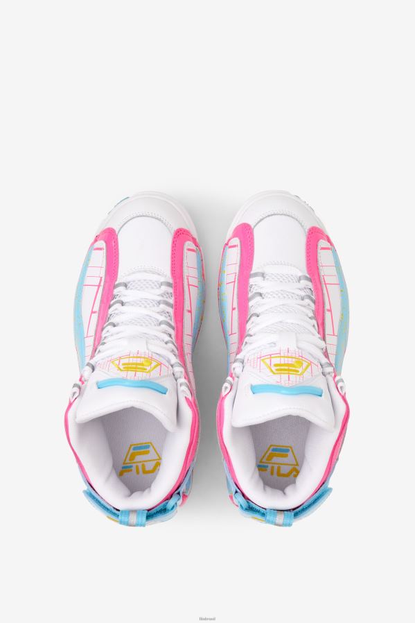 peixe branco/rosa/azul FILA Grant Hill 2 fila infantil branco/rosa/azul HXJFD2216