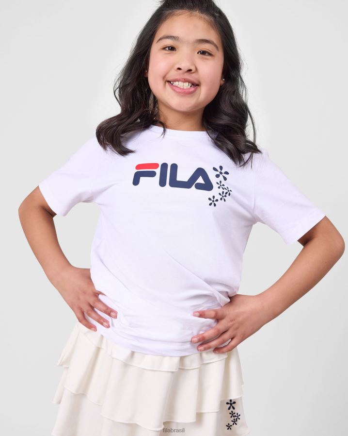 branco FILA camiseta fila branca diya HXJFD3162
