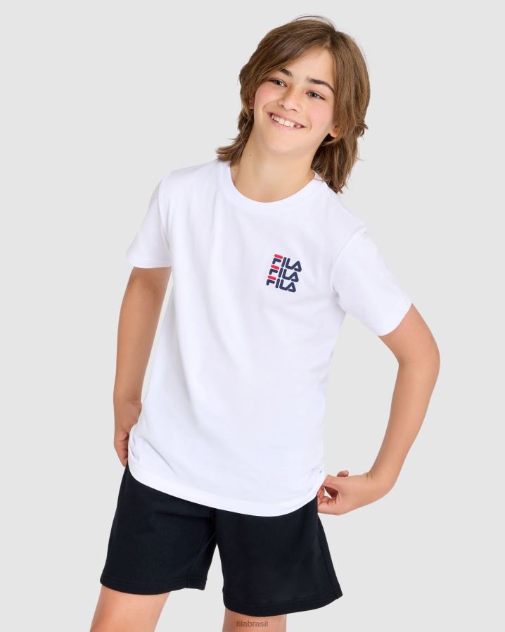 branco FILA camiseta fila ripley infantil branca HXJFD3048