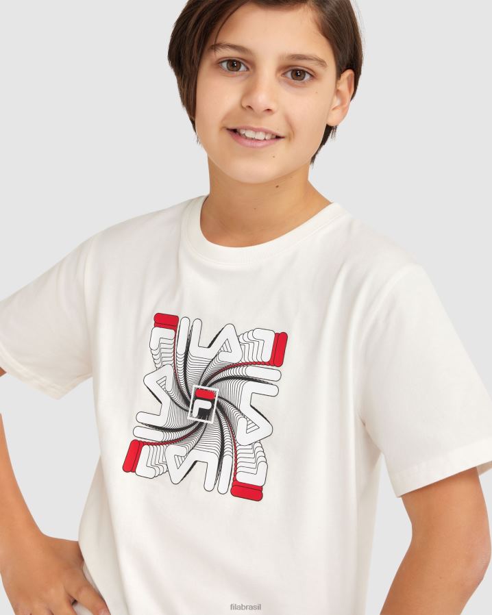 branco FILA camiseta fila ryan de menino branco HXJFD3078