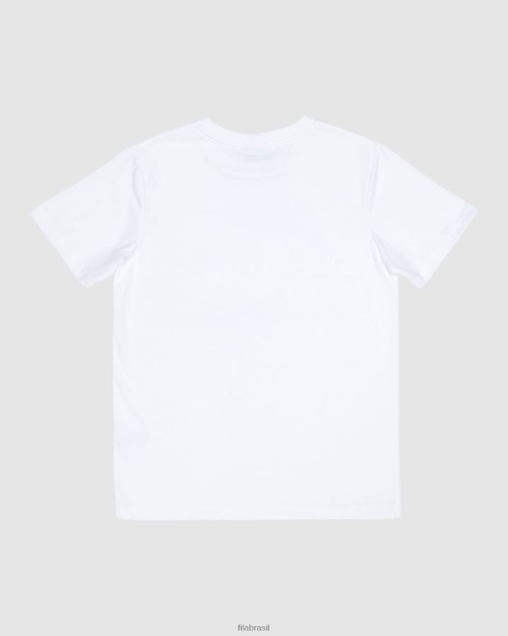 branco FILA camiseta infantil clássica branca fila HXJFD3096