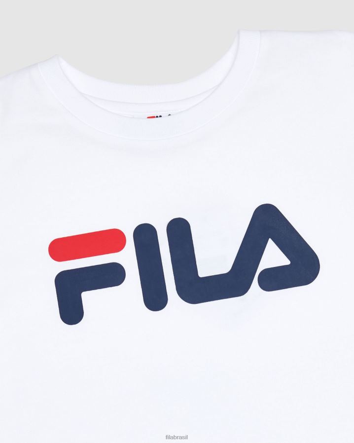 branco FILA camiseta infantil clássica branca fila HXJFD3096