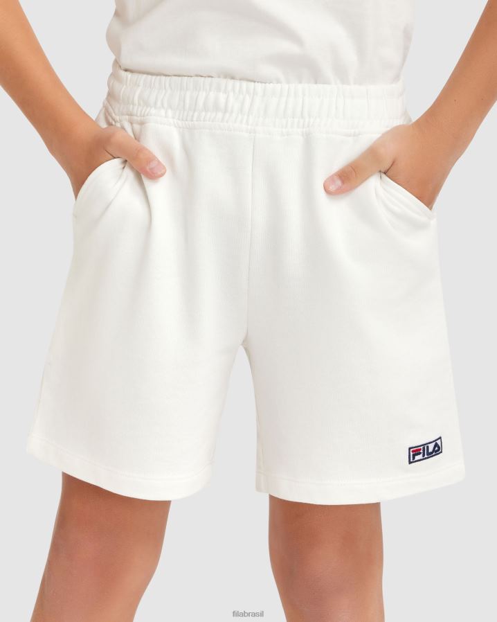 branco FILA short parker infantil fila branco HXJFD3086