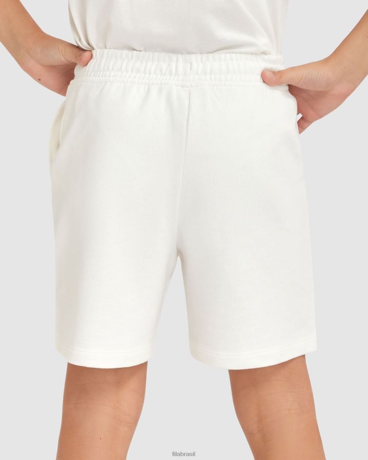 branco FILA short parker infantil fila branco HXJFD3086
