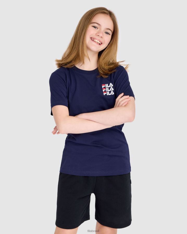nova marinha FILA camiseta fila new navy infantil ripley HXJFD3046