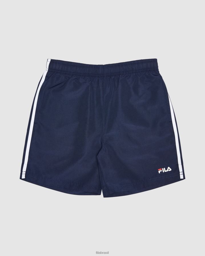 nova marinha FILA short fila infantil de microfibra new Navy Classic HXJFD3120