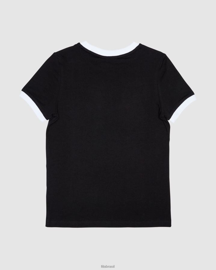 preto FILA camiseta fila classic feminina preta HXJFD3135