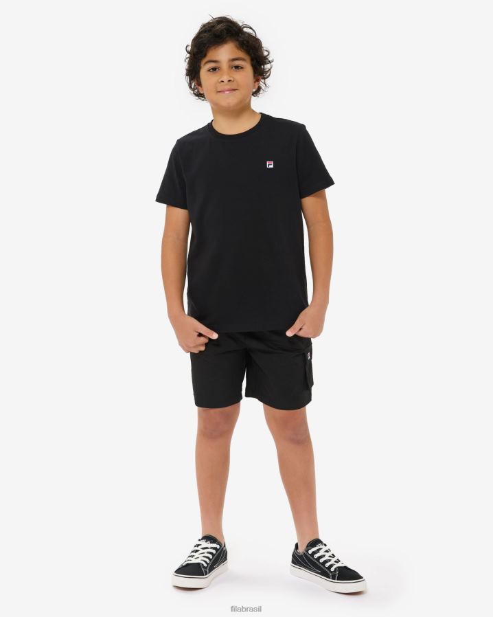preto FILA camiseta fila infantil preta HXJFD3157