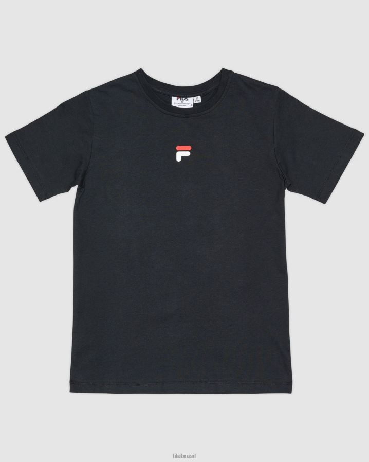 preto FILA camiseta fila preta masculina carson HXJFD3160