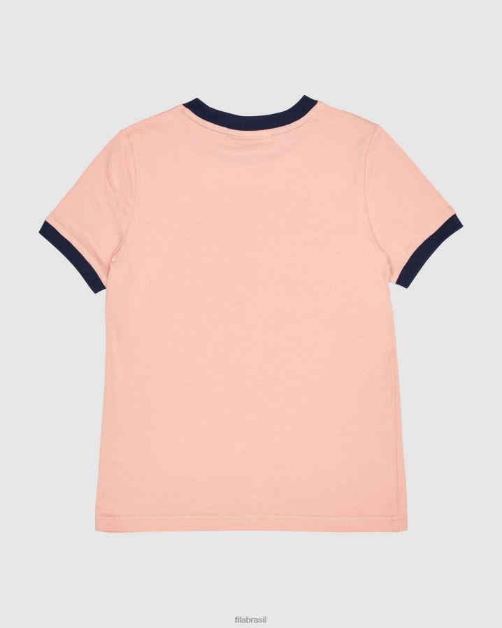 rosa suave FILA fila classic girl's ringer tee mellow rose HXJFD3127