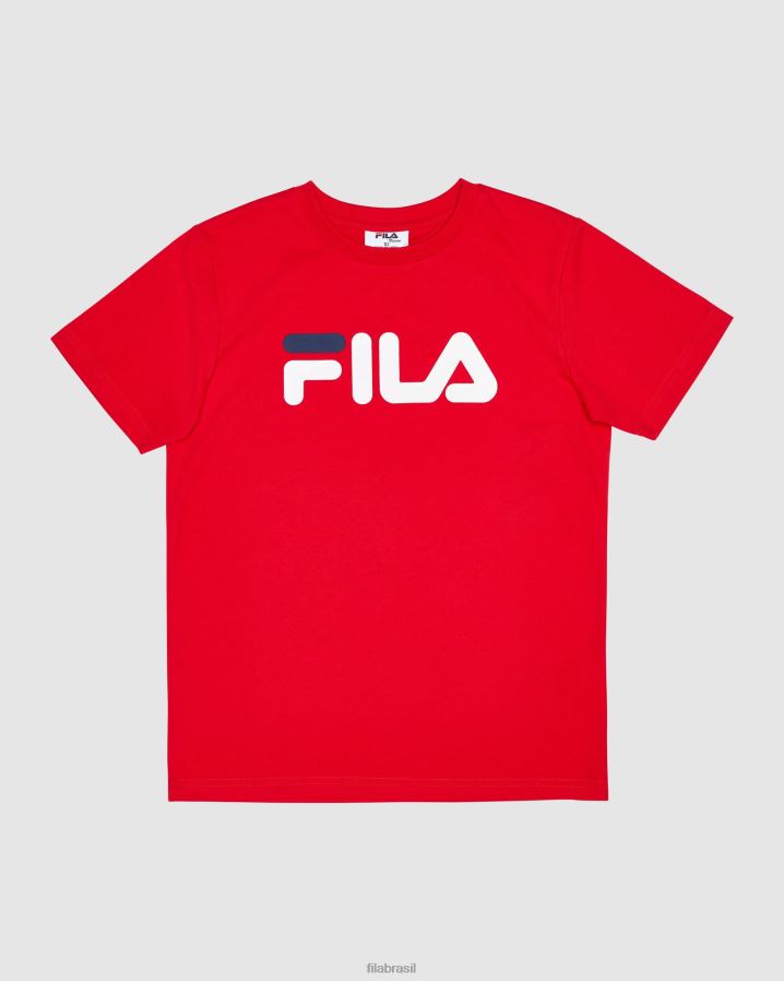 vermelho FILA camiseta infantil clássica fila vermelha HXJFD3098