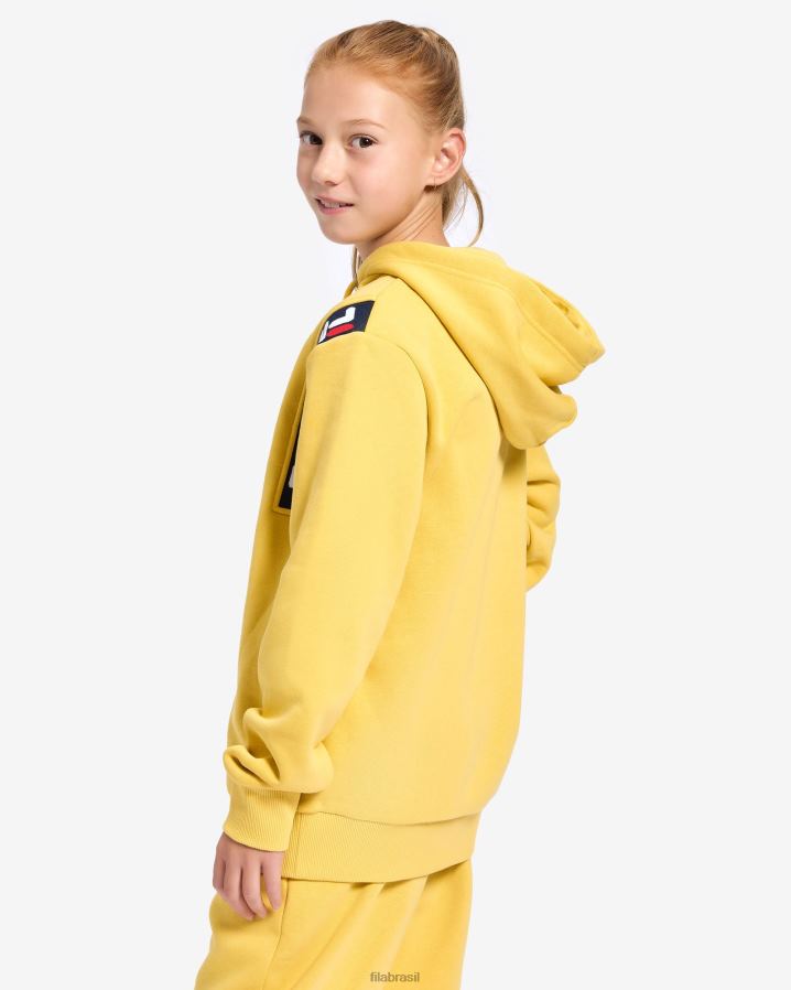 amarelo enevoado FILA emblema infantil amarelo misted 2.0 capuz fila HXJFD3144
