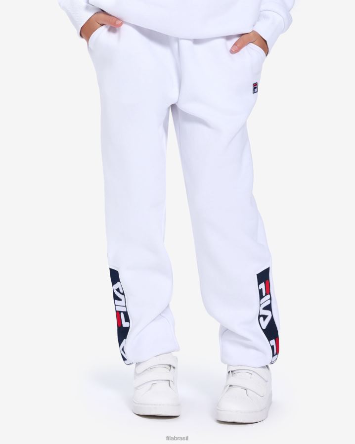 branco FILA calça infantil badge 2.0 fila branca HXJFD3146