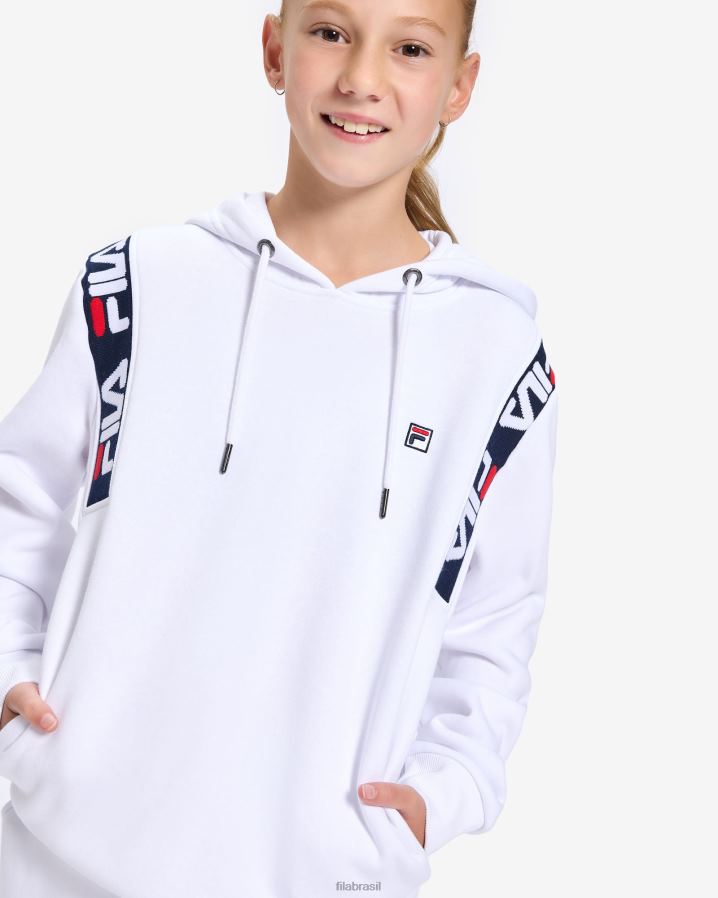 branco FILA capuz fila infantil badge 2.0 branco HXJFD3141