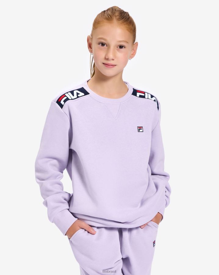 lilás pastel FILA lilás pastel fila kid's badge 2.0 crew HXJFD3147