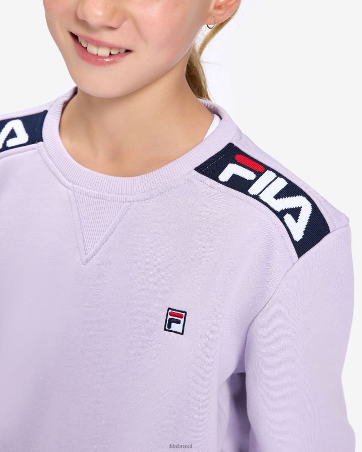 lilás pastel FILA lilás pastel fila kid's badge 2.0 crew HXJFD3147