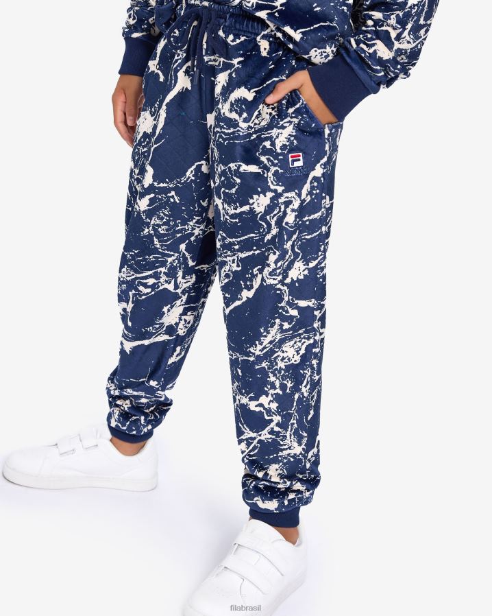mármore marinho FILA calça fila azul marinho infantil HXJFD3142