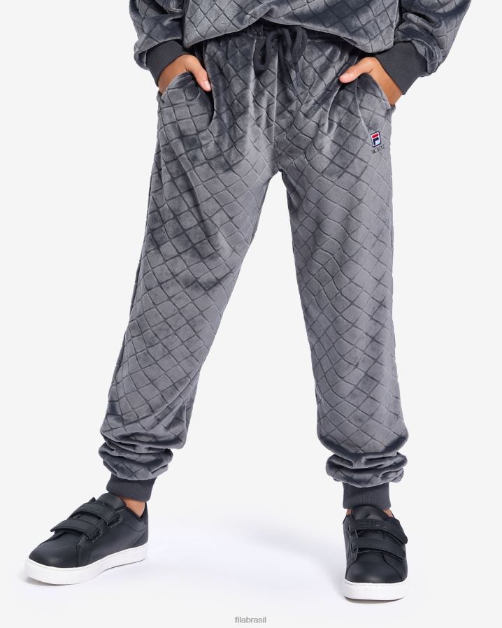 ostra preta FILA calça sloane infantil fila black oyster HXJFD3140