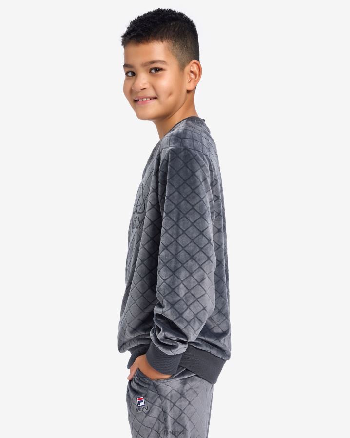 ostra preta FILA kids sloane crew fila preto oyster HXJFD3149