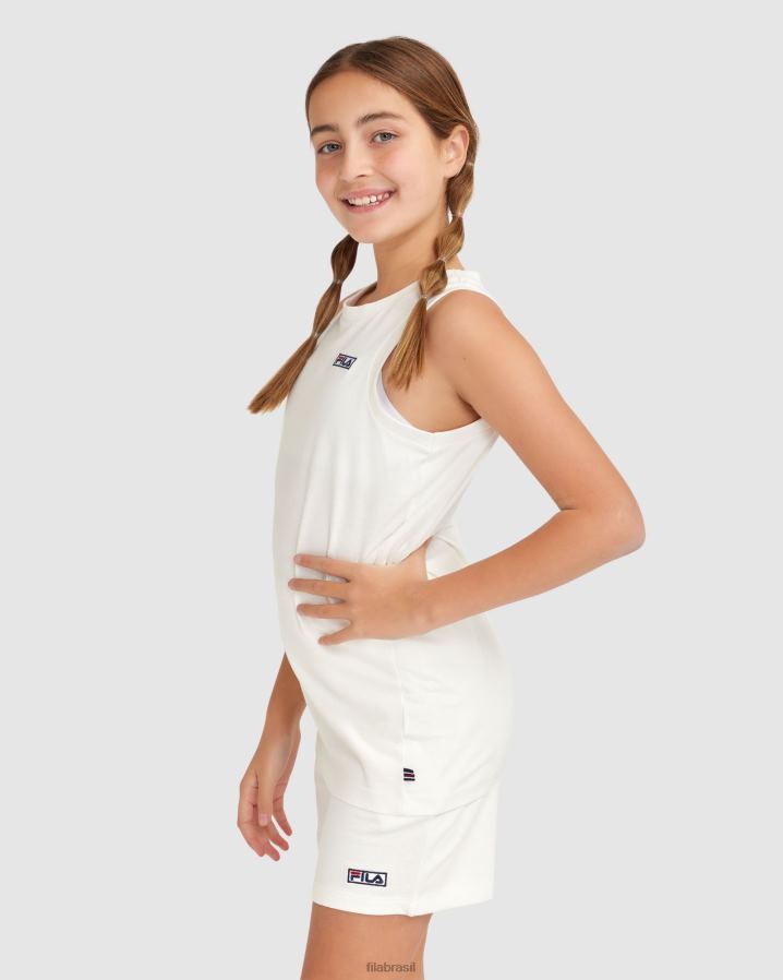 branco FILA regata parker infantil fila branca HXJFD3071