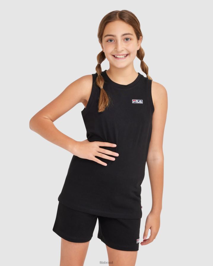 preto FILA camiseta parker infantil fila preta HXJFD3075