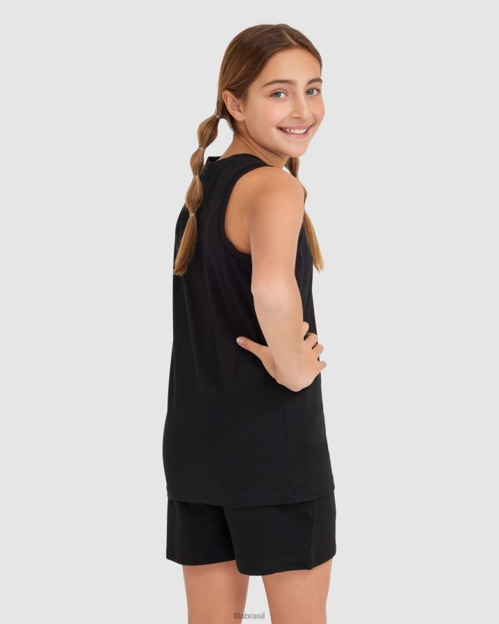 preto FILA camiseta parker infantil fila preta HXJFD3075