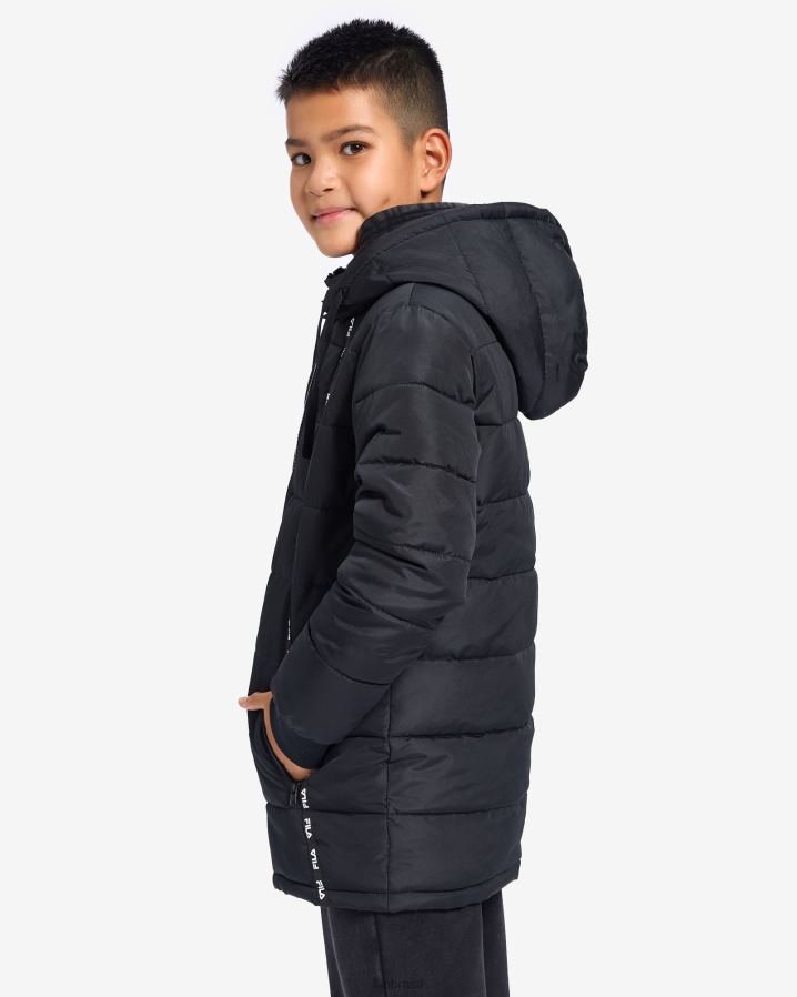 preto FILA jaqueta fila boy maxi puff preta HXJFD3163