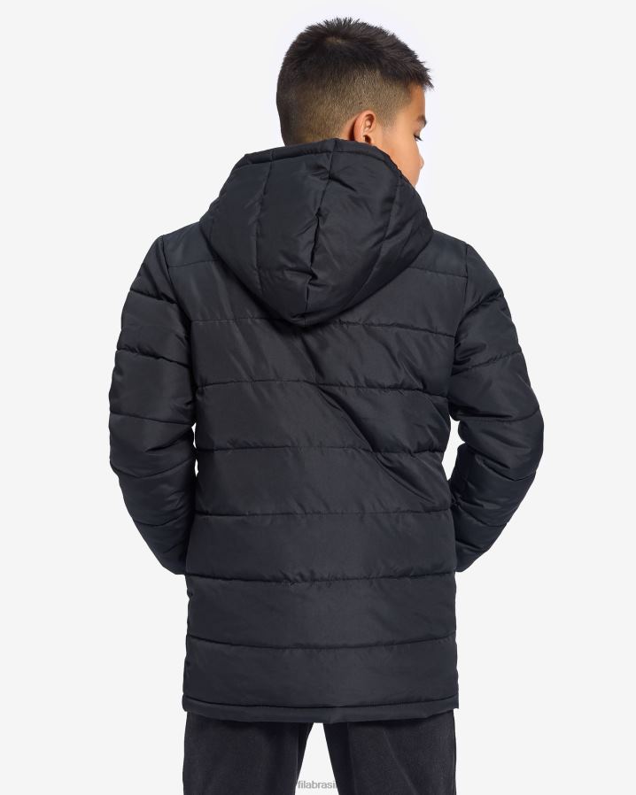 preto FILA jaqueta fila boy maxi puff preta HXJFD3163
