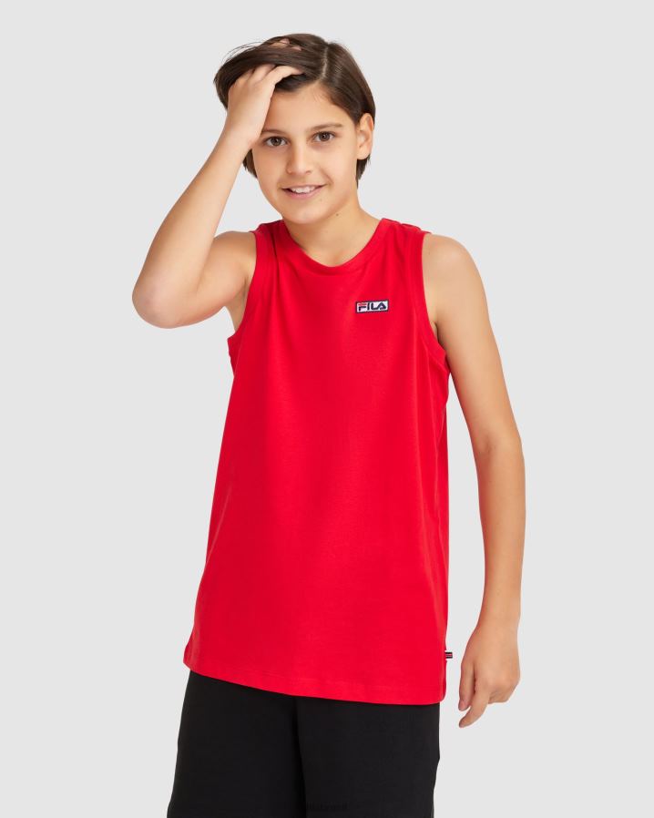 vermelho FILA regata fila parker infantil vermelha HXJFD3073