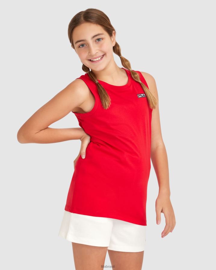 vermelho FILA regata fila parker infantil vermelha HXJFD3073