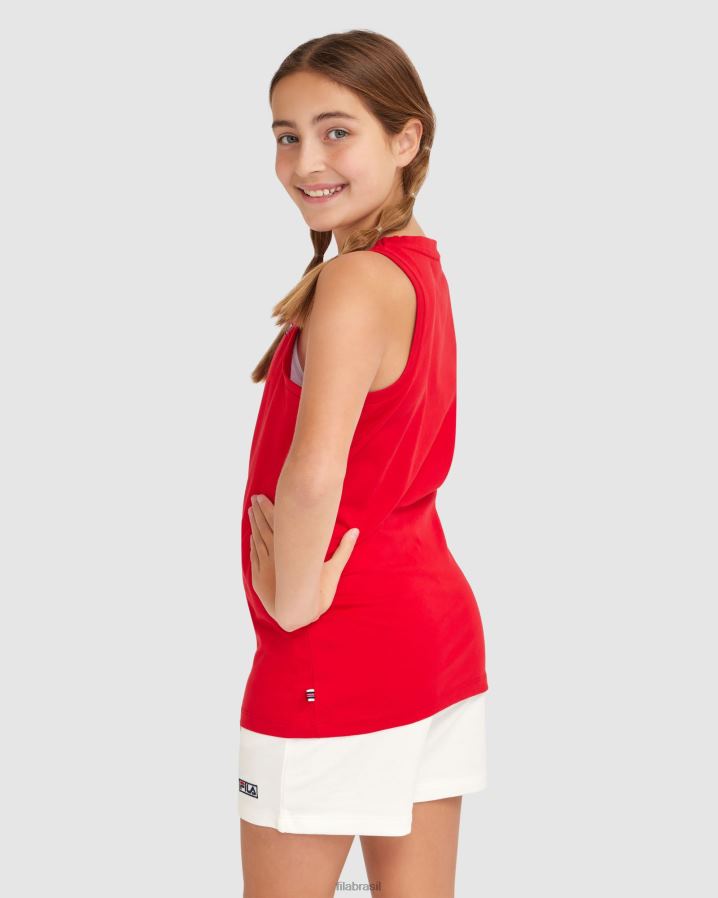 vermelho FILA regata fila parker infantil vermelha HXJFD3073
