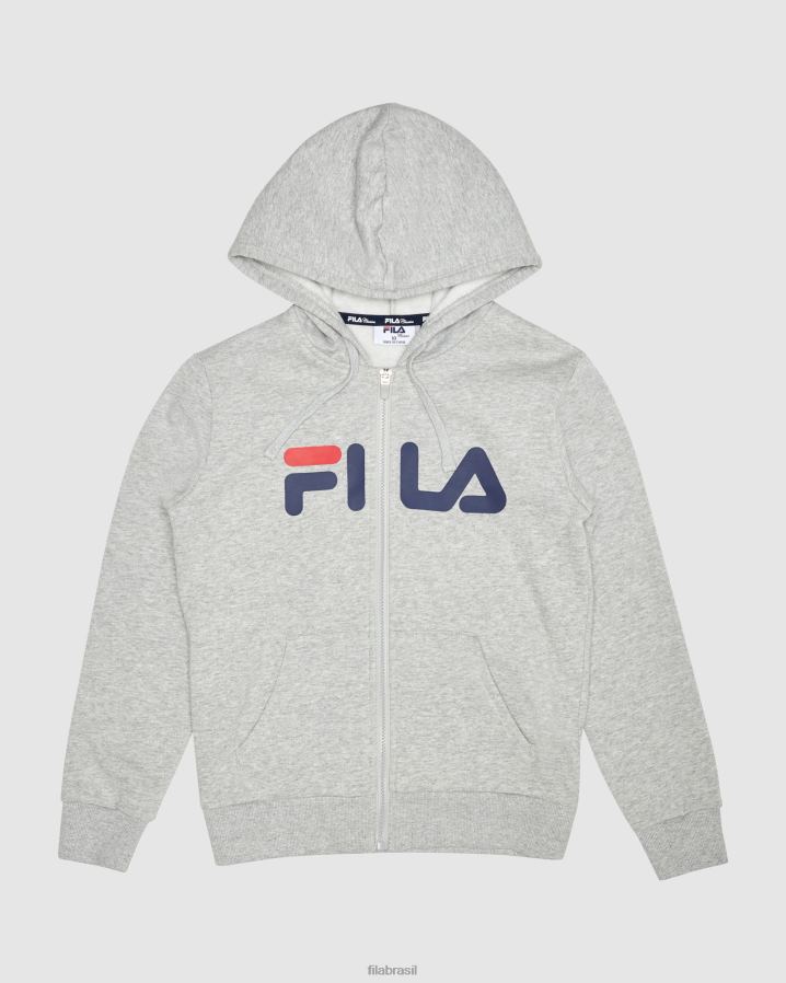 mármore prateado FILA fila classic kids zip capuz prata marle HXJFD3121
