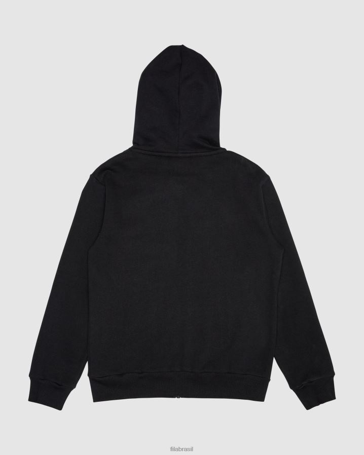 preto FILA moletom clássico infantil com capuz preto fila HXJFD3101