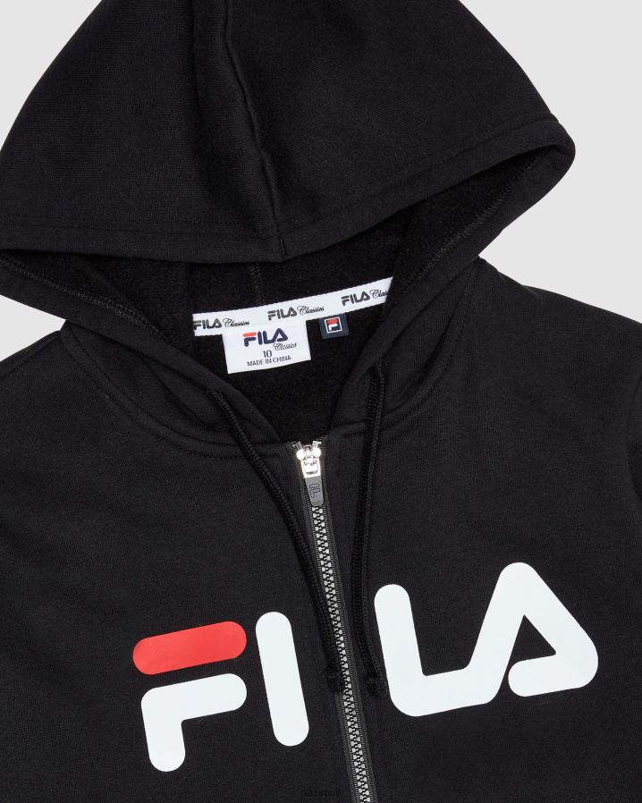 preto FILA moletom clássico infantil com capuz preto fila HXJFD3101