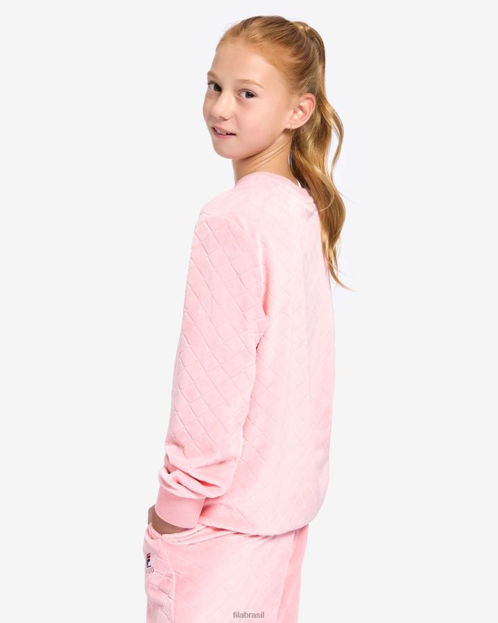 rosa pálido FILA fila pale rose infantil sloane crew HXJFD3106