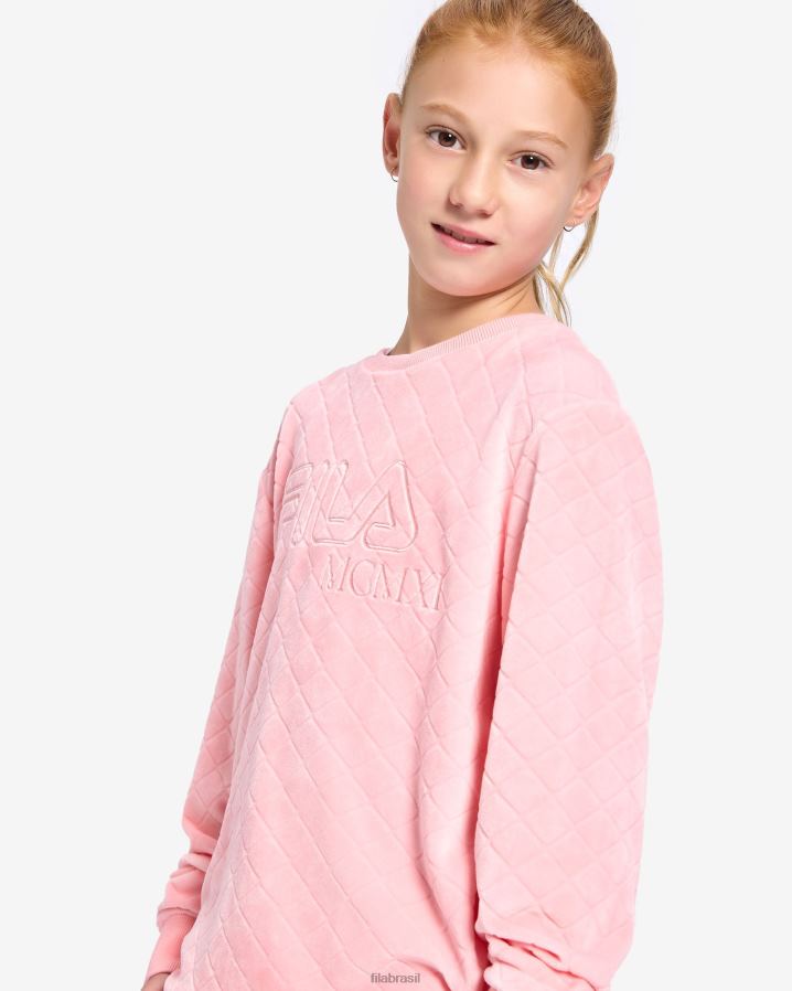 rosa pálido FILA fila pale rose infantil sloane crew HXJFD3106