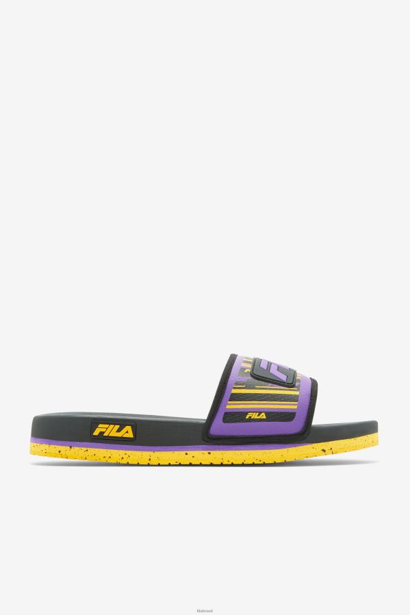 preto/dourado/roxo FILA slide lunar masculino preto/dourado/roxo fila HXJFD185